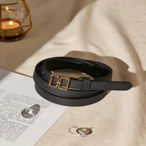 닥스 액세서리 25SS [PREMIUM DOLCE]블랙 프리미엄 유럽 수입 소가죽 여성벨트 DBBE5E736BK