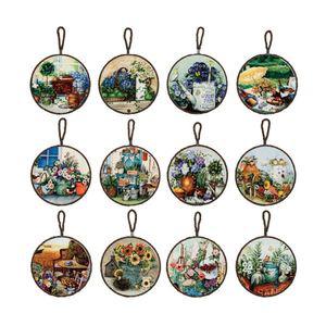 냄비받침 도자기 그림 플라워 꽃 품격 세라믹 자기 SG-1DG03-1271