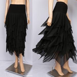 노브패리스 YNH2021망사 오단 언발 스커트 66에서77 국산 롱치마 스판 라인 줌바 라틴 웰빙 연습복 사계절 롱스커트 캉캉
