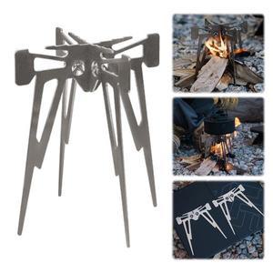 캠핑 가스 스토브 스탠드 스테인레스 접이식 냄비 지원 파이어 요리를위한 모닥불 홀더