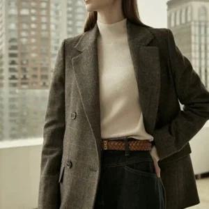 제이슨우 울혼방 헤링본 체크 자켓 WXJK7W02