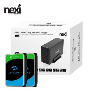 [8TB 합본]넥시 DAS NX1438 2베이 - 스카이호크 4TB X 2개 구성