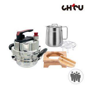 [더비티]치치쿠쿠 IH 소형 3~4인 압력솥 2L [D_1세트] / 인덕션&가스 미니 스텐 솥밥 누룽지 가마솥 돌솥