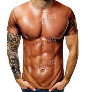 근육옷 근육맨 코스프레 복근 가짜 남자 S 코스튬 의상 반팔티 몸짱