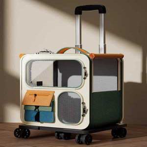 외출용 고양이 실은 캐리어 반려동물 트롤리 케이스배낭