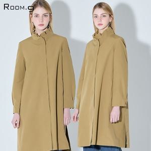 [룸나인] 밑단 버튼 포인트 롱 점퍼