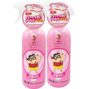 NEW 온더바디 코튼풋 발을씻자 풋샴푸 피치향 385ml x2개 짱구랑 발씻자