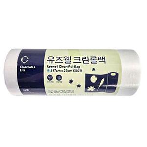 크린랩 유즈웰 크린롤백 500매 미니 17x25cm 비닐팩 위생비닐