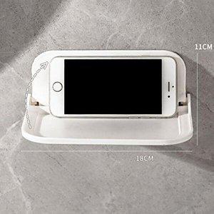 [셀러허브 1]화장실 휴대폰 거치대 소형 스마트폰 선반 속옷 수건 물티슈 소품 다용도 접이식 접착식