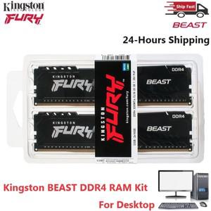 Kingston BEAST DDR4 RAM 데스크탑 메모리 DIMM 키트, 데스크탑 메모리용 데스크탑 램, 16GB (2x8GB), 32GB