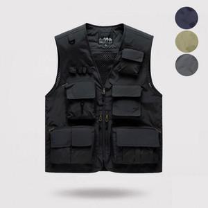 포켓 멀티 조끼 낚시 등산 아웃도어 베스트 기사 주머니많은 옷 관리자 스포츠 작업