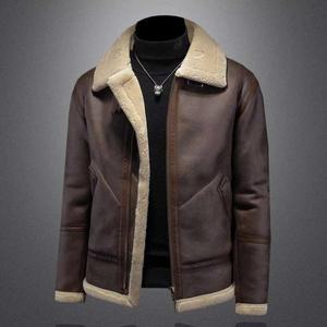 남자 무스탕 밍크 겨울 항공점퍼 젊은오빠 퍼 방한복 레더 양털 가죽 블루종 두꺼운 자켓 스타일리쉬