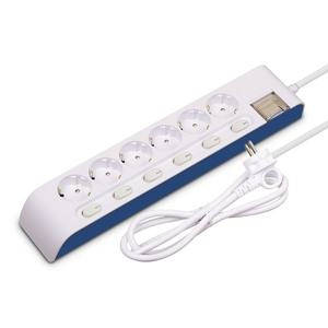 현대일렉트릭 하이탭 6구 16A 개별스위치 멀티탭 (3m) /밀알