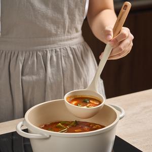 트루쿡 이탈리아산 올리브 실리콘 조리도구 국자, 1개