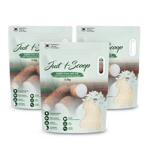 한삽뚝딱 카사바 고양이 모래 무향 3.2kg x 3개 (9.6kg)