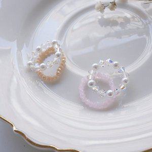 rcd2052 오스트리아 크리스탈 비즈반지 2개set