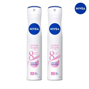 니베아 다한증 얼굴 땀억제제 겨드랑이 데오드란트스프레이 엑스트라브라이트 200ml 2개