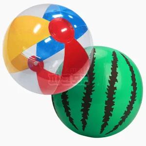 1500 원형 비치볼 26cm 낱개 (수박 삼색 탱탱공 무독성 비치공 물놀이 워터파크