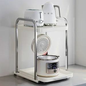 2단 슬라이딩 밥솥 전자렌지 선반 전자레인지 수납장 오븐 다이 렌지장 다용도 거치대