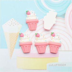 [룰루핑거] 미니어쳐 딸기 아이스크림 1.8x2.8cm (5개입) 1UX-02-307