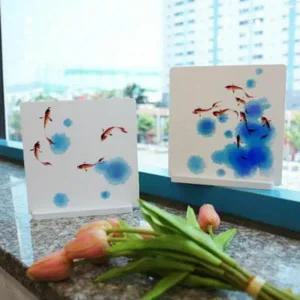 꾸밈 pf134-스탠드액자2P풍수잉어그림