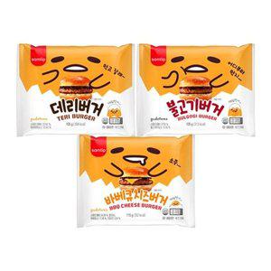 삼립 버거 3종 (데리버거/불고기/바베큐치즈) 8봉