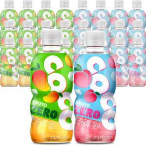 팔도 코코뿌요 제로 280ml 망고애플 12개 + 복숭아 12개