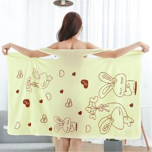 [이거찜] 한 장으로 가운+타올 완성 캐릭터 원피스 타올 샤워가운 샤워타올 샤워수건