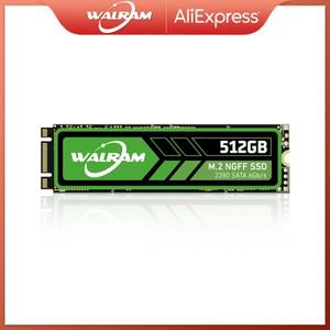 Walram 노트북 데스크탑용 내장 솔리드 스테이트 드라이브 하드 디스크, M.2 NGFF SATA SSD, 512GB, 2280 6