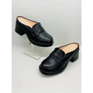 [갤러리아] 고세 데일리 여성 경량 청키 키높이 페니 블로퍼 GZO5S024 블랙 7cm