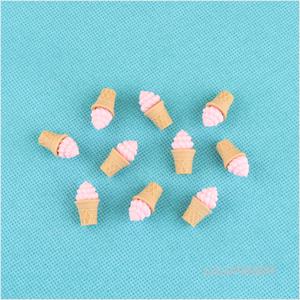 [룰루핑거] 미니어쳐 소프트 아이스크림 분홍 1.2x2.1cm (10개입) 1L-01-303