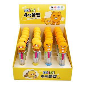 카카오프렌즈 미니피규어 4색볼펜 24개 혼합DP박스 / 춘식이12,라이언12 (nx6030)
