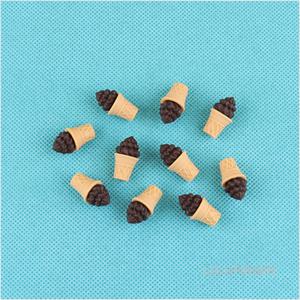 [룰루핑거] 미니어쳐 소프트 아이스크림 갈색 1.2x2.1cm (10개입) 1L-01-304