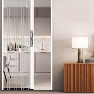 투명 자바라문 접이식 아크릴 홀딩 도어 폴딩 슬라이딩 중문