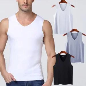 349 남자 기능성 냉감 나시 브이넥 심리스 민소매