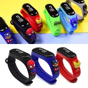 아동 어린이 초등 학생 3D 피규어 LED 손목 전자 시계 스마트 워치