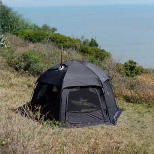 불멍쉘터도어 파이어쉘터 반구형 장박 야외 4인용 검은색 투명 캠핑용품 이글루 캠핑텐트