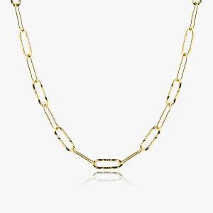 [엘렌쥬얼리]14K 18K 할로우 샤이니 클립 체인 금 목걸이