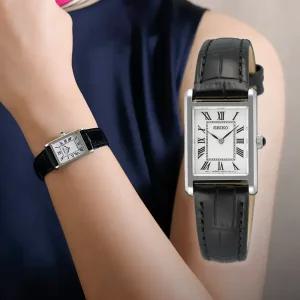 세이코 시계 세르띠에 탱크 사각 실버 사파이어 SWR107P1 백화점AS