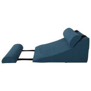 삼각등받이쿠션 침대 어르신 역류성 식도염 예방 베개 쿠션(파란색)