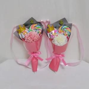 유치원 학예회 발표회 재롱잔치 졸업식 핑크 킨더조이 사탕 꽃다발 목걸이