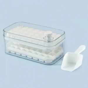 쿠킹홈 64구 원터치 아이스 트레이 C타입 화이트/얼음판/냉동실/얼음틀/냉동고/얼음통/얼음얼리는판/뚜껑