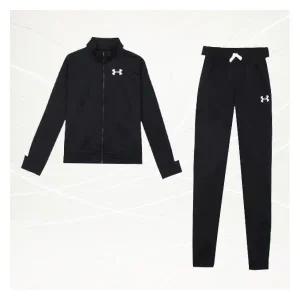 매장정품 언더아머 UA 니트 플리스 기모 트랙수트 트레이닝 여성 러닝복 블랙 1363382 1124275