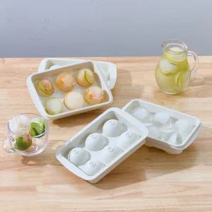 이지앤프리 파인 프리미엄 원형 얼음틀 6구 4종 4P 세트 (화이트+퍼플)