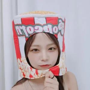 학예회 소품 팝콘 탈 1P 생일 모자 머리 파티 축하 사진 이벤트 행사