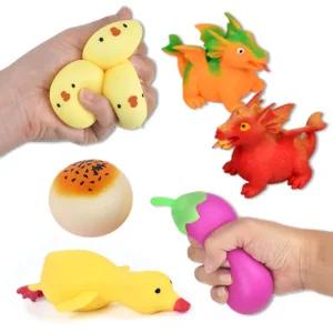 스트레스 볼 만두 말랑이 병아리 모찌 주물럭 오리 당근 스퀴시 꾹꾹이 장난감 빵 곰돌이