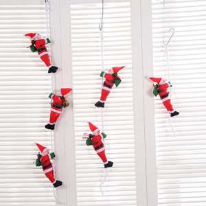 크리스마스 장식 미니 줄 산타 사다리 타는 산타