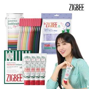 [설태제거 81%] 지그비 대용량 고불소 구취케어 치약 아쿠아민트향 117g 4개입 초.특.가