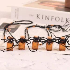 아로마 목걸이 1ml 갈색공병 무지 자기 테라피 오일 에센셜 방향제 