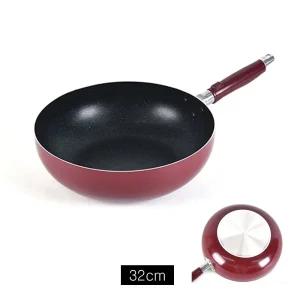 보급형 업소용 마블 코팅 튀김팬 32cm/주방/식당/중식/단체/급식/음식점/업소용/북경팬/중식팬/궁중팬